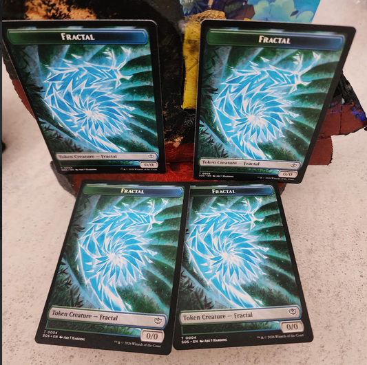 Pack of x4 Fractal (0004) // Pest (0008) Double-Sided Token - Secrets of Strixhaven (SOS) NM
