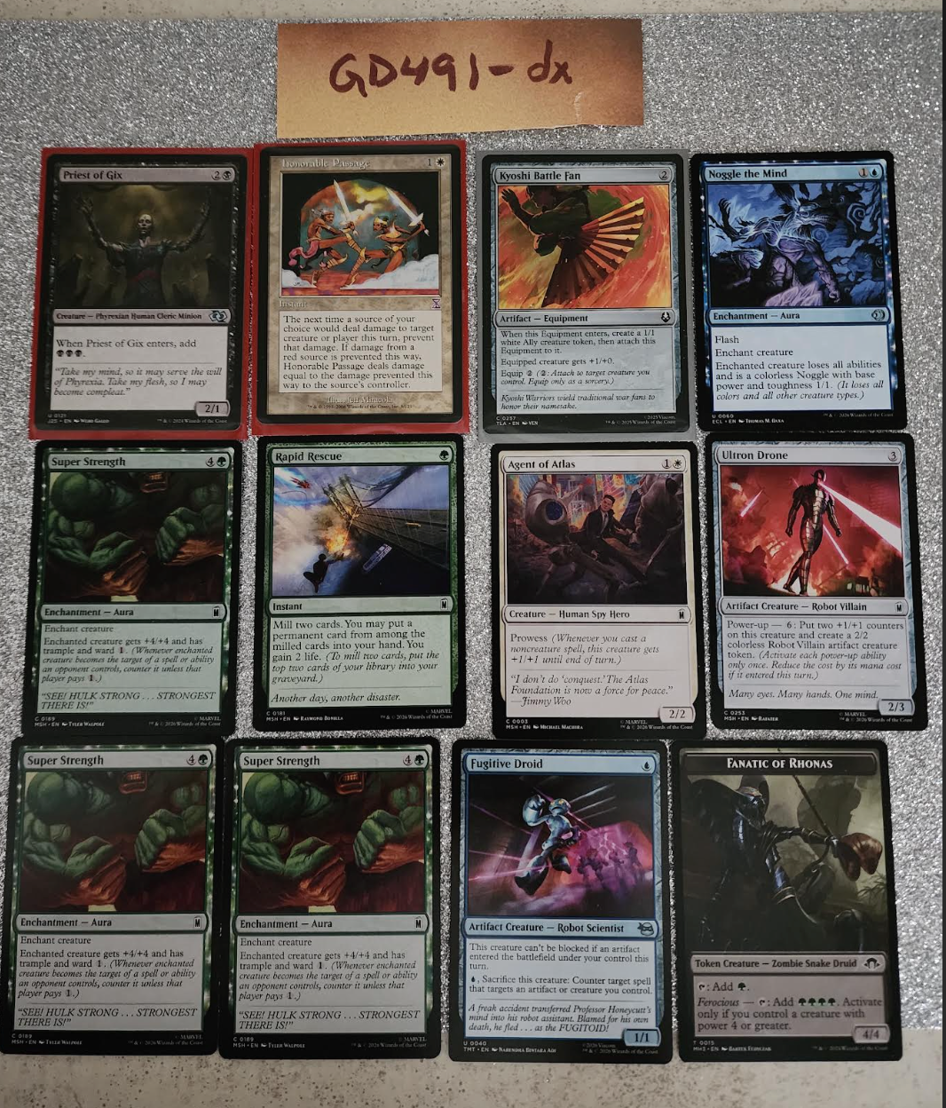 x100 cards including some Marvel Bulk! See photos [GD491-dx]