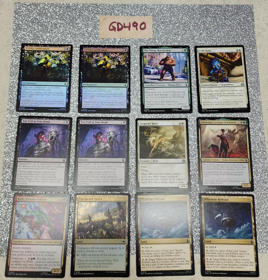 x100 cards including some Marvel Bulk! See photos [GD490]