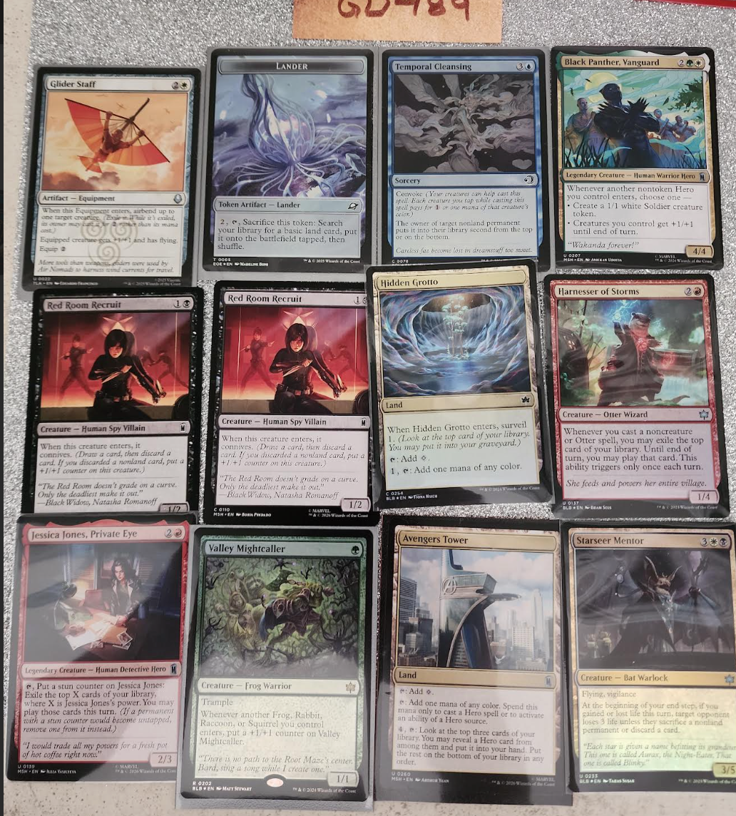 x100 cards including some Marvel Bulk! See photos [GD489]