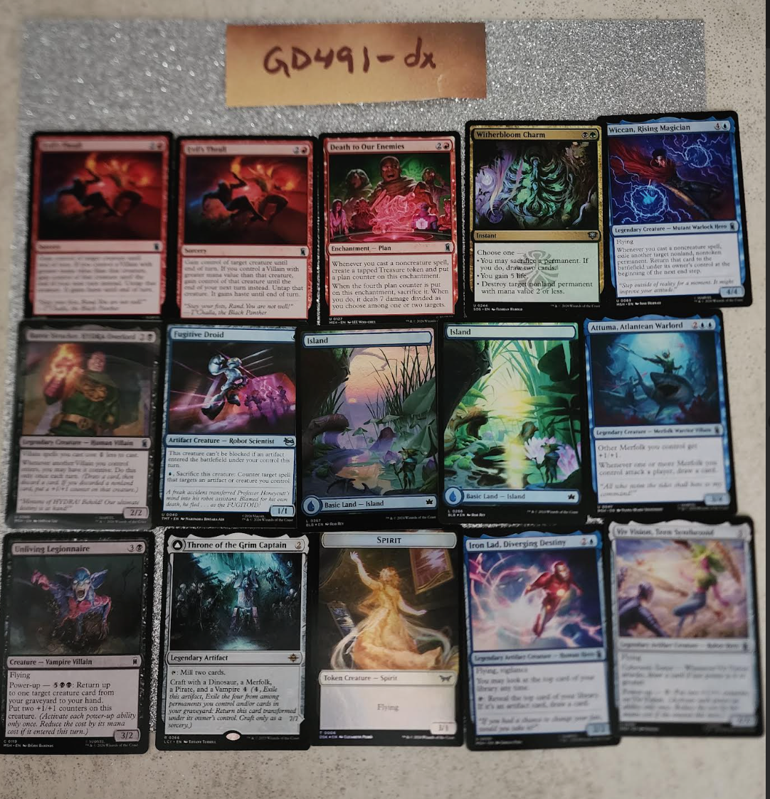 x100 cards including some Marvel Bulk! See photos [GD491-dx]