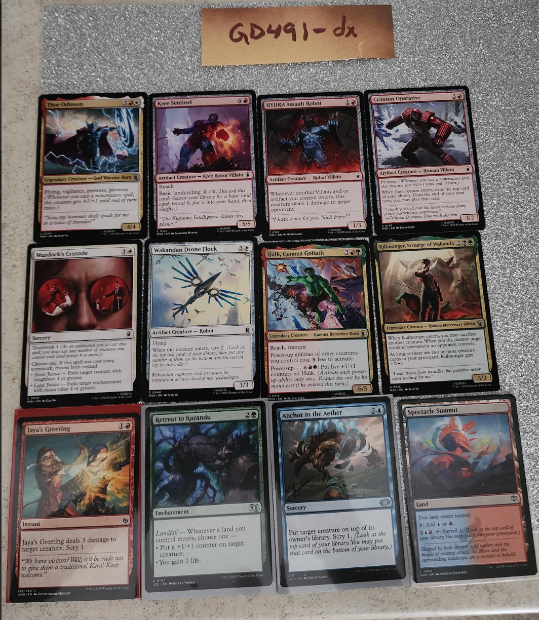 x100 cards including some Marvel Bulk! See photos [GD491-dx]